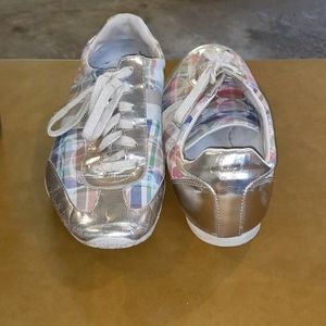 Coach Signature Plaid Multi/Gold Kinsley Sneakers